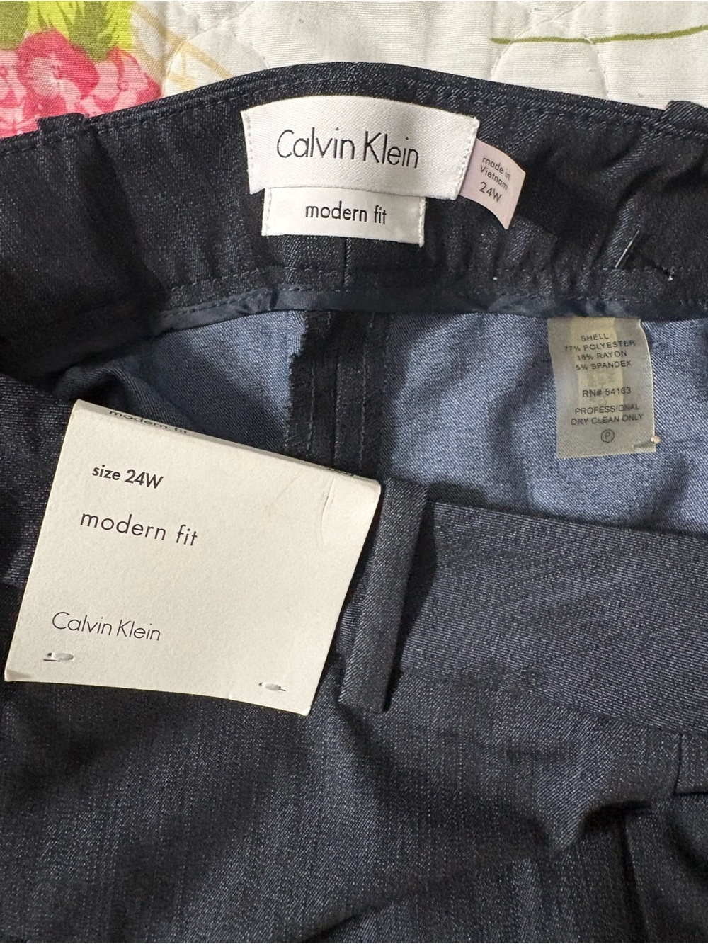 Calvin Klein Modern Fit Trousers — Blue